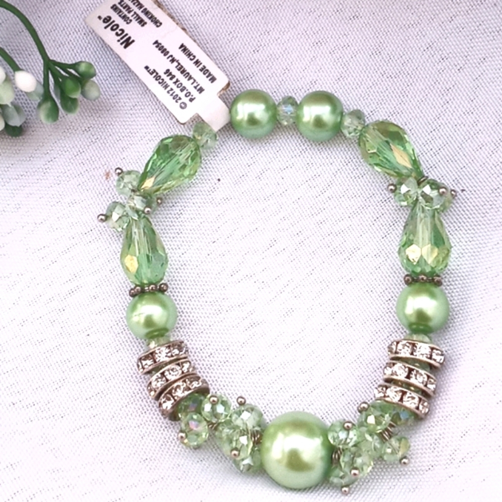 Bead & Rhinestone Bracelet - Picture 3 of 3